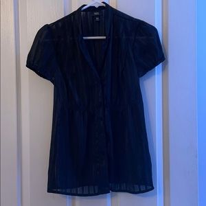 black striped see through top